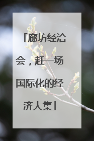 廊坊经洽会，赶一场国际化的经济大集