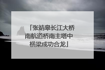 张靖皋长江大桥南航道桥南主塔中横梁成功合龙