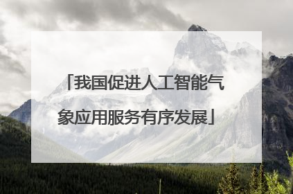 我国促进人工智能气象应用服务有序发展