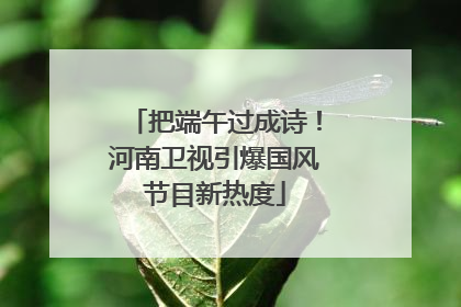 把端午过成诗！河南卫视引爆国风节目新热度