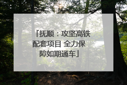 抚顺：攻坚高铁配套项目 全力保障如期通车