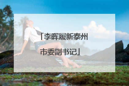 李晖履新泰州市委副书记