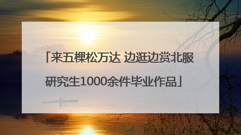 来五棵松万达 边逛边赏北服研究生1000余件毕业作品