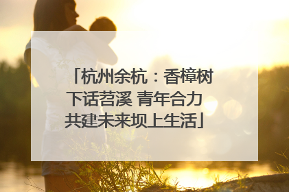 杭州余杭：香樟树下话苕溪 青年合力共建未来坝上生活