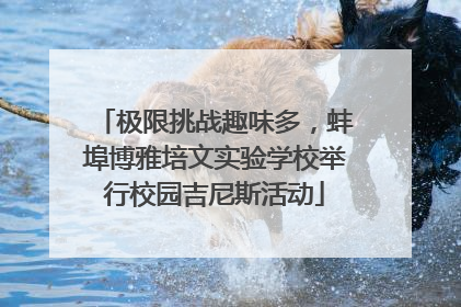 极限挑战趣味多，蚌埠博雅培文实验学校举行校园吉尼斯活动