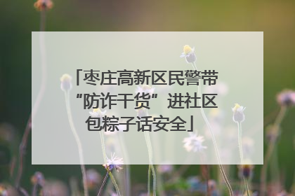 枣庄高新区民警带“防诈干货”进社区 包粽子话安全