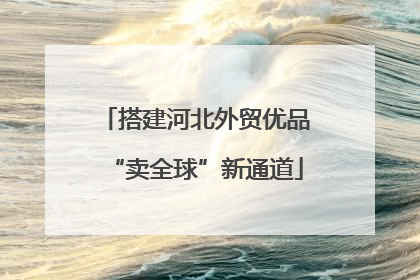 搭建河北外贸优品“卖全球”新通道