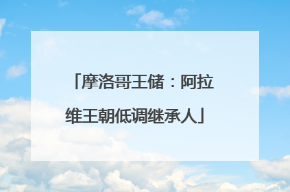 摩洛哥王储：阿拉维王朝低调继承人