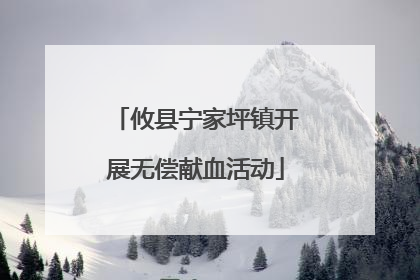 攸县宁家坪镇开展无偿献血活动