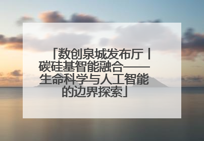 数创泉城发布厅丨碳硅基智能融合——生命科学与人工智能的边界探索