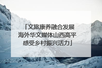 文旅康养融合发展 海外华文媒体山西高平感受乡村振兴活力