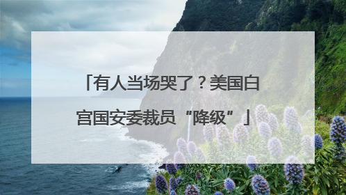 有人当场哭了？美国白宫国安委裁员“降级”