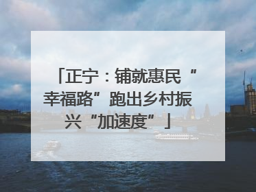 正宁：铺就惠民“幸福路”跑出乡村振兴“加速度”