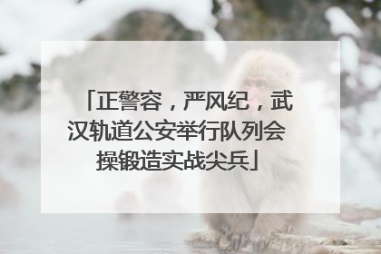 正警容，严风纪，武汉轨道公安举行队列会操锻造实战尖兵