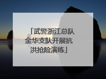 武警浙江总队金华支队开展抗洪抢险演练