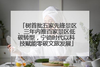 树首批五家先锋景区、三年内推百家景区低碳转型，宁德时代以科技赋能零碳文旅发展