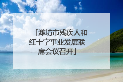 潍坊市残疾人和红十字事业发展联席会议召开