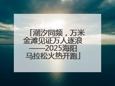 潮汐同频，万米金滩见证万人逐浪——2025海阳马拉松火热开跑