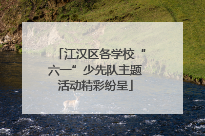 江汉区各学校“六一”少先队主题活动精彩纷呈
