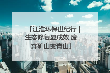 江淮环保世纪行｜生态修复显成效 废弃矿山变青山