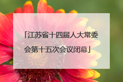 江苏省十四届人大常委会第十五次会议闭幕