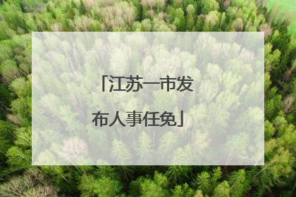 江苏一市发布人事任免