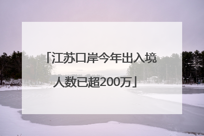 江苏口岸今年出入境人数已超200万