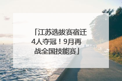 江苏选拔赛宿迁4人夺冠！9月再战全国技能赛