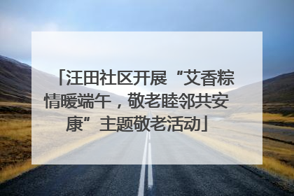 汪田社区开展“艾香粽情暖端午，敬老睦邻共安康”主题敬老活动
