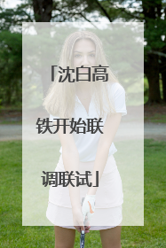 沈白高铁开始联调联试