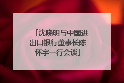 沈晓明与中国进出口银行董事长陈怀宇一行会谈