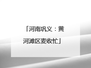 河南巩义：黄河滩区麦收忙