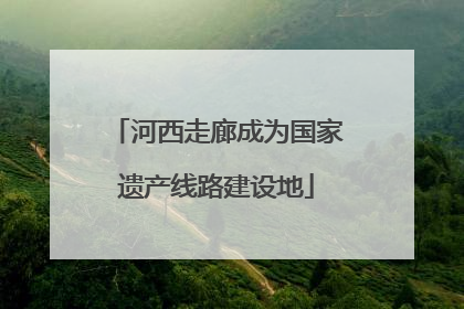 河西走廊成为国家遗产线路建设地