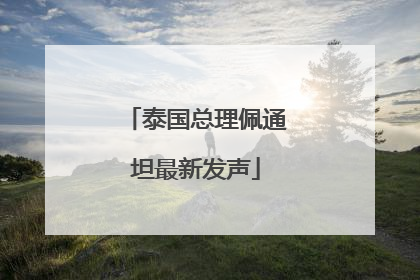 泰国总理佩通坦最新发声