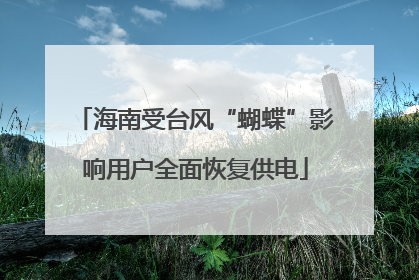 海南受台风“蝴蝶”影响用户全面恢复供电