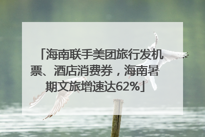 海南联手美团旅行发机票、酒店消费券，海南暑期文旅增速达62%