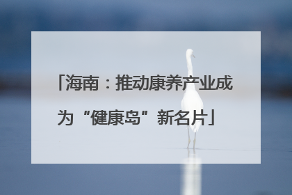 海南：推动康养产业成为“健康岛”新名片