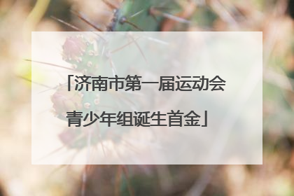济南市第一届运动会青少年组诞生首金