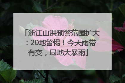 浙江山洪预警范围扩大：20地警惕！今天雨带有变，局地大暴雨