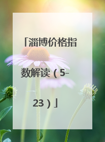 淄博价格指数解读（5-23）