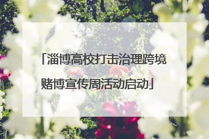 淄博高校打击治理跨境赌博宣传周活动启动