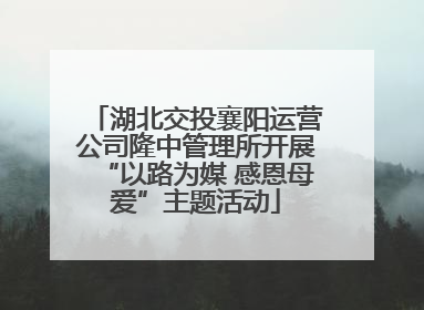 湖北交投襄阳运营公司隆中管理所开展“以路为媒 感恩母爱”主题活动