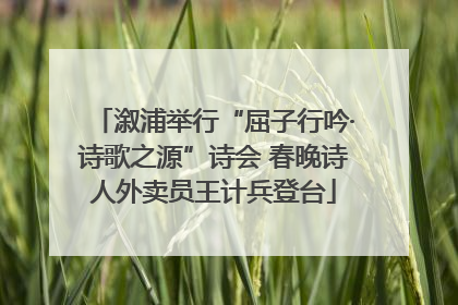 溆浦举行“屈子行吟·诗歌之源”诗会 春晚诗人外卖员王计兵登台