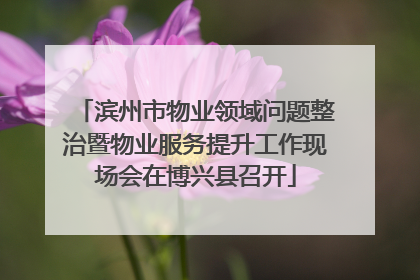 滨州市物业领域问题整治暨物业服务提升工作现场会在博兴县召开