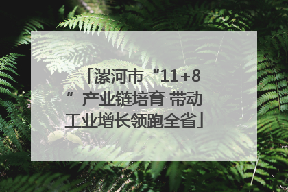 漯河市“11+8”产业链培育 带动工业增长领跑全省