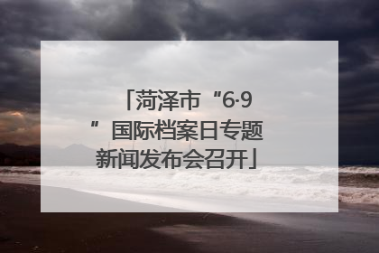 菏泽市“6·9”国际档案日专题新闻发布会召开