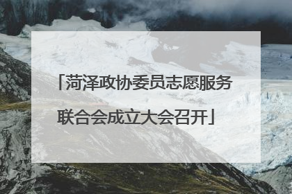 菏泽政协委员志愿服务联合会成立大会召开