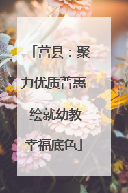莒县：聚力优质普惠 绘就幼教幸福底色