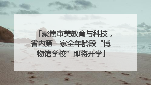 聚焦审美教育与科技，省内第一家全年龄段“博物馆学校”即将开学