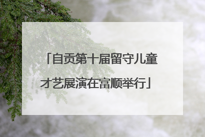 自贡第十届留守儿童才艺展演在富顺举行